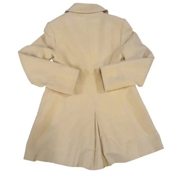 ANN TAYLOR Golden Tan/Cream Single-Breast Peacoat XSP - EUC - Picture 3 of 14